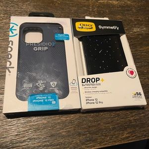 2 Cases for iPhone 12 or 12 Pro - OtterBox Symmetry and Speck Presidio Grip